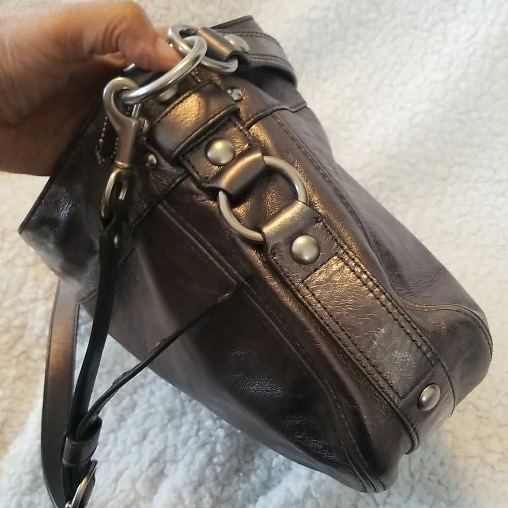 Coach Zoe Hobo Bag Genuine Leather Y2K Purse F14707